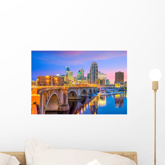 Minneapolis Downtown Skyline Wall Decal