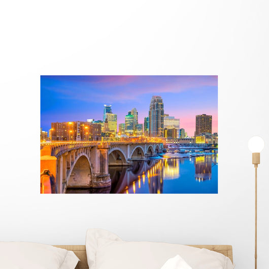 Minneapolis Downtown Skyline Wall Decal