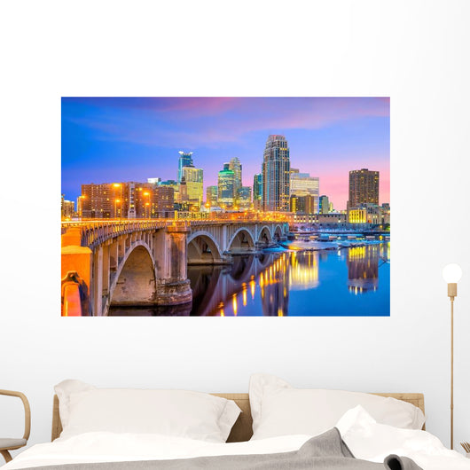 Minneapolis Downtown Skyline Wall Decal
