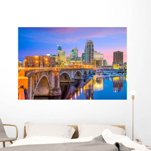 Minneapolis Downtown Skyline Wall Decal
