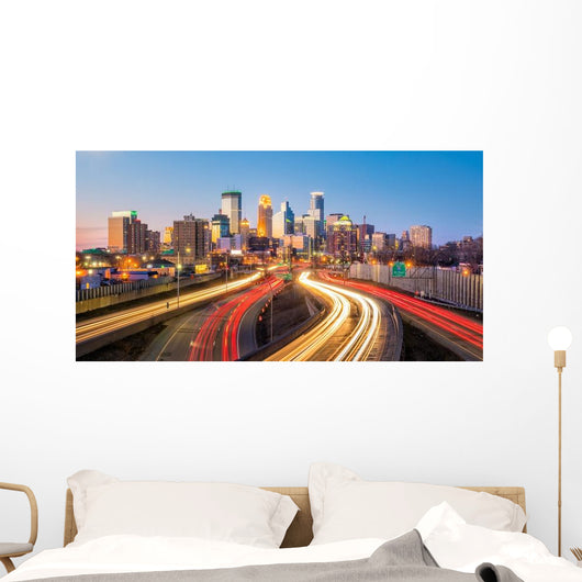 Minneapolis Downtown Skyline Traffice Wall Decal