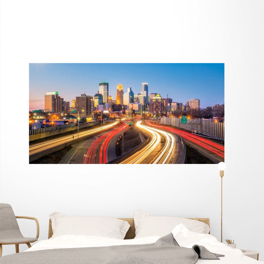 Minneapolis Downtown Skyline Traffice Wall Decal