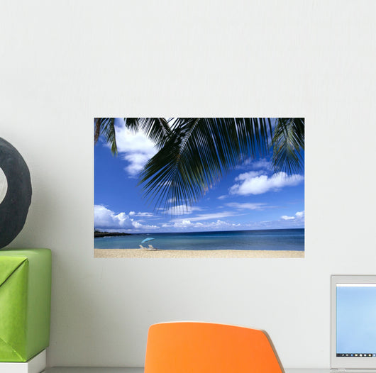 Beach Chairs And Umbrella C1589 Wall Mural