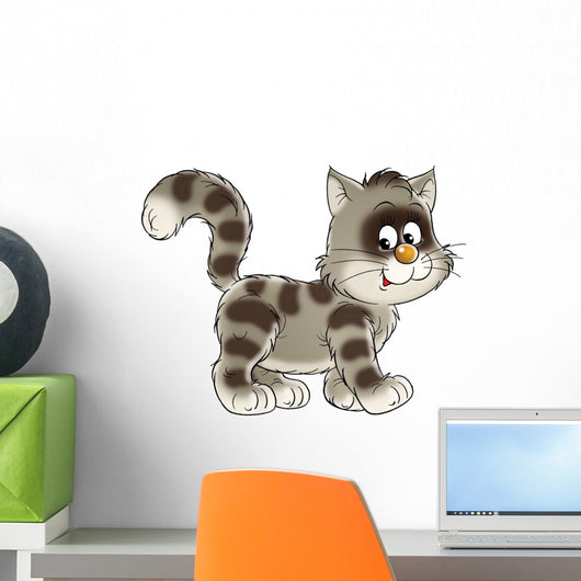 Grey Kitten Wall Decal