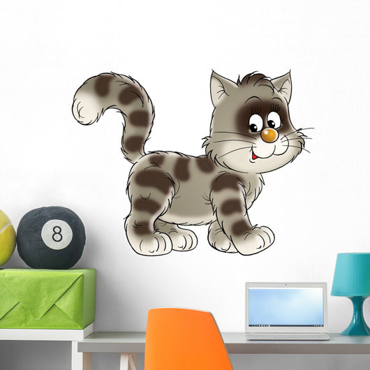 Grey Kitten Wall Decal