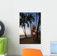 Woman With Surfboard, Golden Palms Wall Mural
