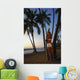 Woman With Surfboard, Golden Palms Wall Mural
