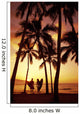 Palms At Sunset Golden Silhouette Wall Mural