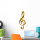 Golden Treble Clef Wall Decal