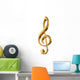 Golden Treble Clef Wall Decal