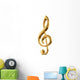 Golden Treble Clef Wall Decal