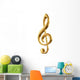 Golden Treble Clef Wall Decal