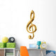 Golden Treble Clef Wall Decal
