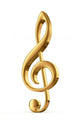 Golden Treble Clef Wall Decal