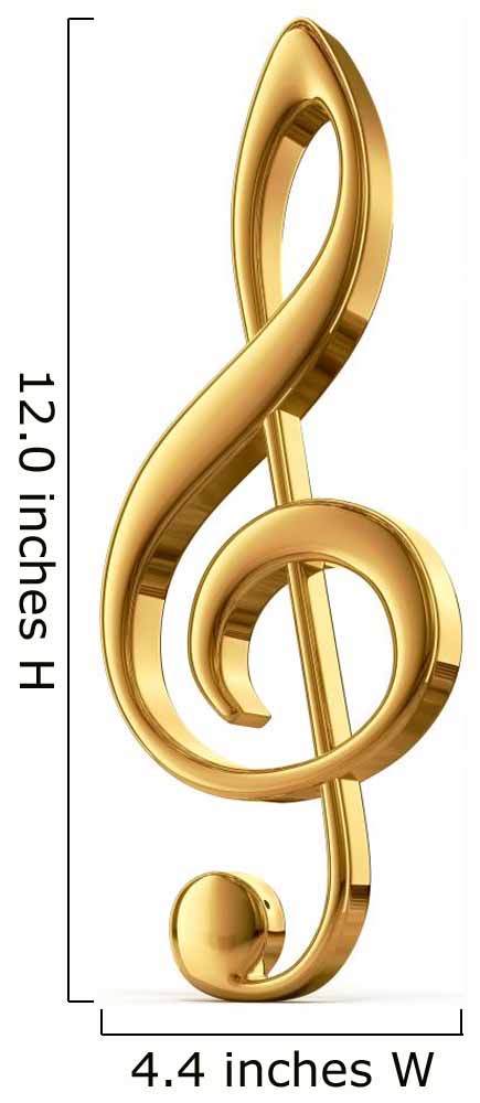 Golden Treble Clef Wall Decal