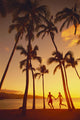 Couple Runs Together Holding Hands Wall Mural