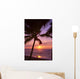 Couple In Distance On Beach Shoreline At Sunset Wall Mural