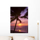 Couple In Distance On Beach Shoreline At Sunset Wall Mural
