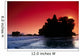 Indonesia, Bali, Tanah Lot Silhouetted By Dramatic Red Sunset Skies Wall Mural