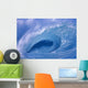 Side View Looking Through Curling Wave Powerful Winter Surf Wall Mural
