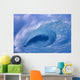 Side View Looking Through Curling Wave Powerful Winter Surf Wall Mural