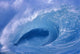 Side View Looking Through Curling Wave Powerful Winter Surf Wall Mural
