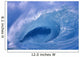 Side View Looking Through Curling Wave Powerful Winter Surf Wall Mural