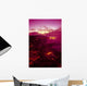 Kilauea Volcano Lava Flow At Dawn Glowing Pink Sky Smoky Wall Mural