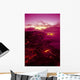 Kilauea Volcano Lava Flow At Dawn Glowing Pink Sky Smoky Wall Mural