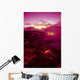 Kilauea Volcano Lava Flow At Dawn Glowing Pink Sky Smoky Wall Mural