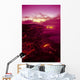 Kilauea Volcano Lava Flow At Dawn Glowing Pink Sky Smoky Wall Mural
