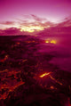 Kilauea Volcano Lava Flow At Dawn Glowing Pink Sky Smoky Wall Mural