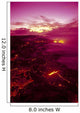 Kilauea Volcano Lava Flow At Dawn Glowing Pink Sky Smoky Wall Mural