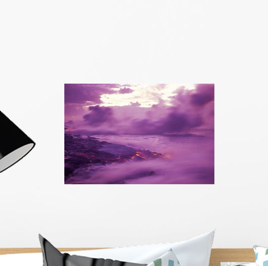 Purple Smoke Blurry Motion Kamoamoa Pahoehoe Wall Mural