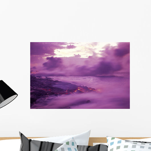 Purple Smoke Blurry Motion Kamoamoa Pahoehoe Wall Mural