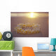 Sunset, Yellow Plumeria Lei Shoreline Beach Wall Mural