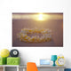 Sunset, Yellow Plumeria Lei Shoreline Beach Wall Mural