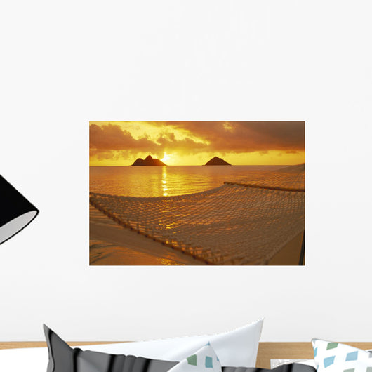 Mokulua Islands Distance Golden Light Wall Mural