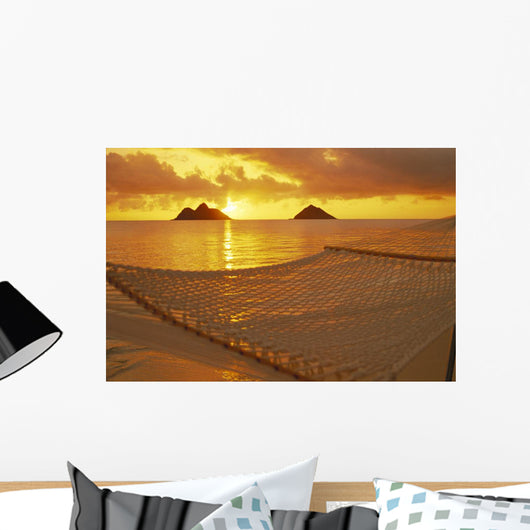 Mokulua Islands Distance Golden Light Wall Mural
