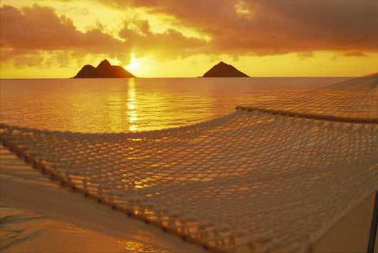 Mokulua Islands Distance Golden Light Wall Mural