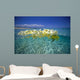 Over/Under Plumeria Lei Floating Ocean Surface Wall Mural