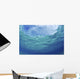 Underwater Ocean Looking Upward To Surface, Blue Sky Reflection Wall Mural