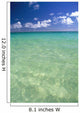 Calm Turquoise Ocean With Sandy Bottom Blue Sky And Clouds Wall Mural