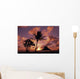 Mokoli'i Island At Sunrise Palm Tree Foreground Wall Mural