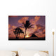 Mokoli'i Island At Sunrise Palm Tree Foreground Wall Mural