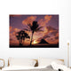 Mokoli'i Island At Sunrise Palm Tree Foreground Wall Mural
