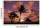Mokoli'i Island At Sunrise Palm Tree Foreground Wall Mural