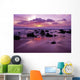 Hawaii, Molokai, West Shore Sunset On Horizon View From Shoreline Wall Mural