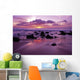 Hawaii, Molokai, West Shore Sunset On Horizon View From Shoreline Wall Mural