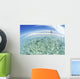 Hold Hands Blue Sky Turquoise Ocean Snorkel Gear Wide Angle View Wall Mural